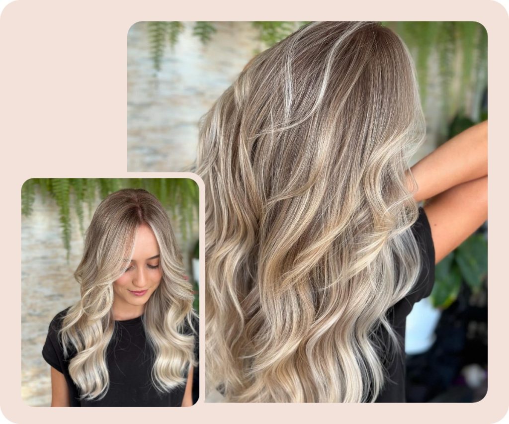 Blonde balayage nga Beauty Salon Meri